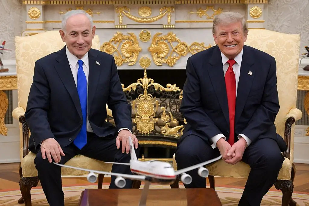 Donald Trump launched a joint military action against Iran with Israel on February 28 this year. (Photo by Maâayan Toaf (GPO)/Handout/Anadolu via Getty Images)