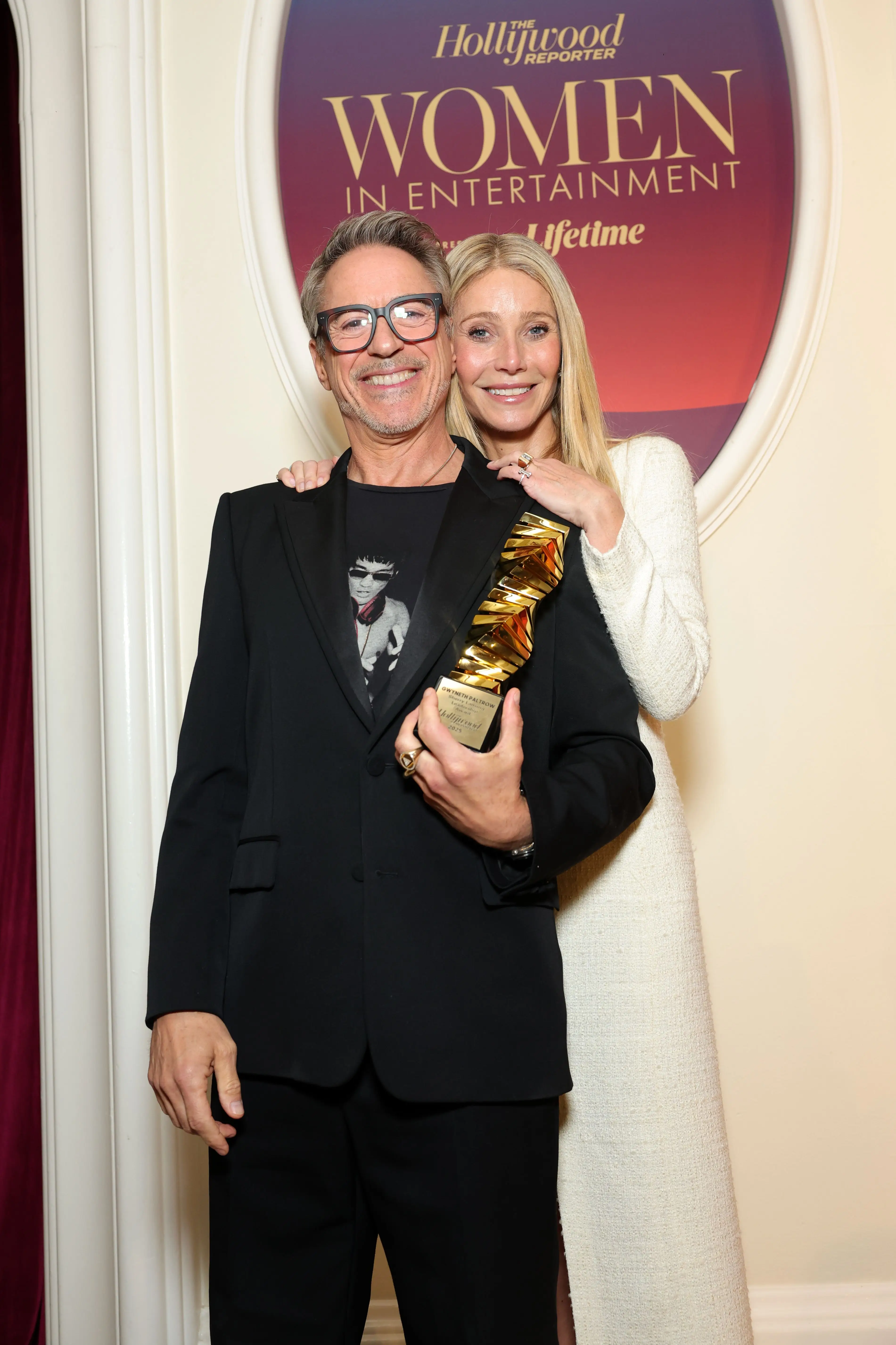 Robert Downey Jr presented his former co-star with an award and some funny memories (Stefanie Keenan/The Hollywood Reporter via Getty Images)