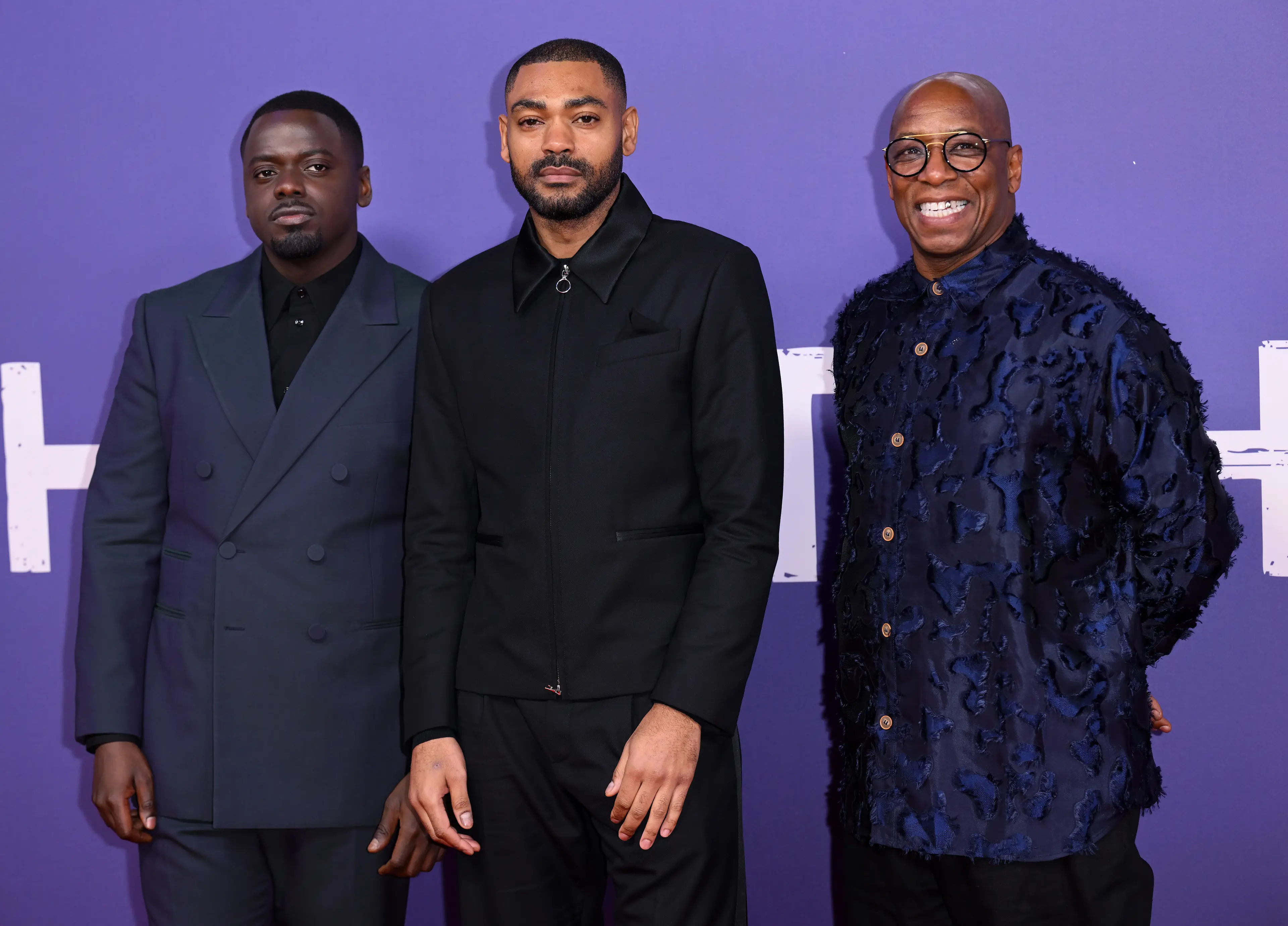Daniel Kaluuya, Kane Robinson and Ian Wright pictured at The Kitchen premiere.