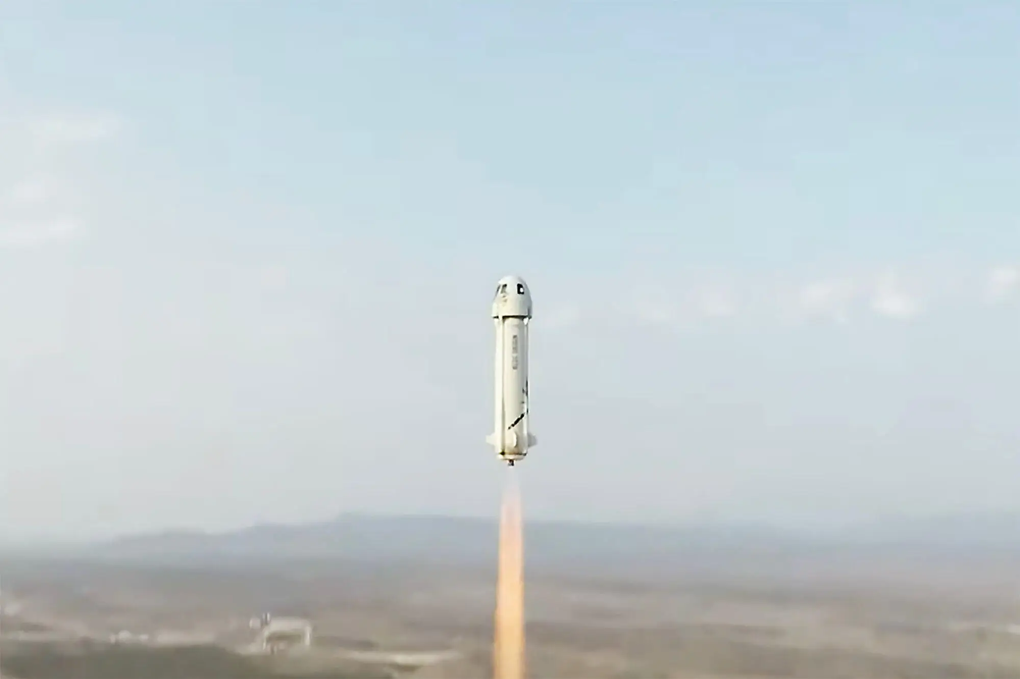 The first Blue Origin flight. (Alamy)