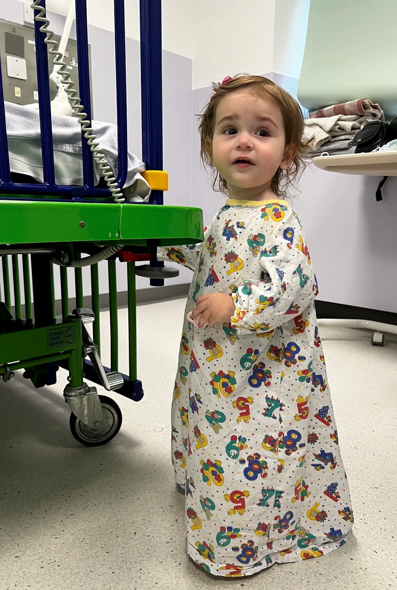 The little girl's cancer treatment went on for nearly two years (SWNS)