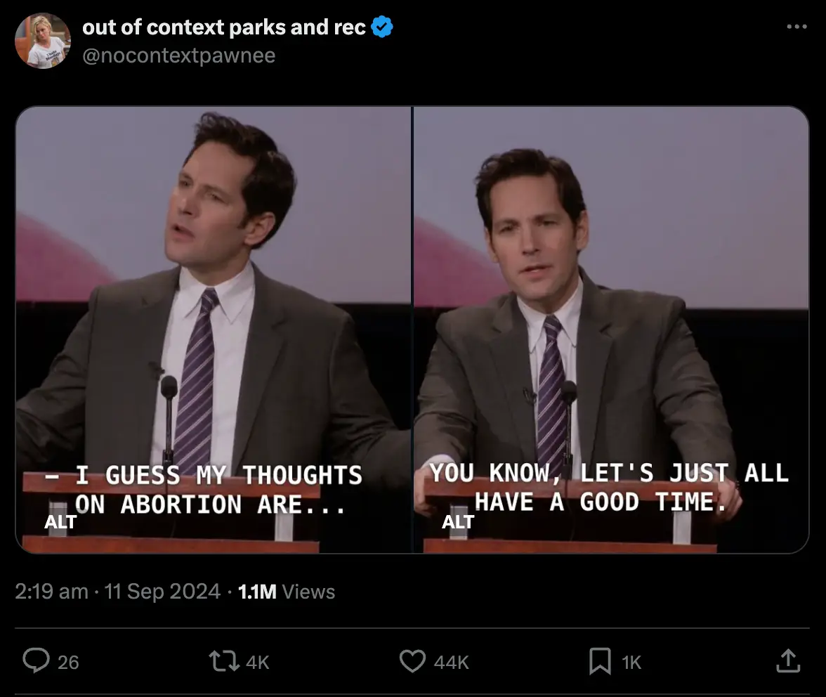 During season four episode 20 of Parks and Recreation, Bobby Newport gave his hilarious views on abortion laws (X/nocontextpawnee)
