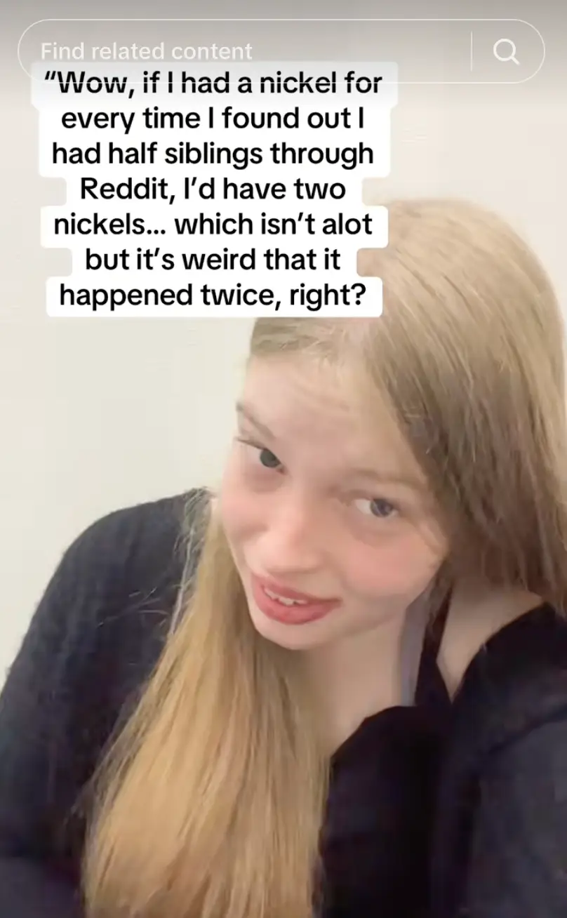 Vivian said she found out about her potential half-sibling on Reddit (TikTok/vivllainous)