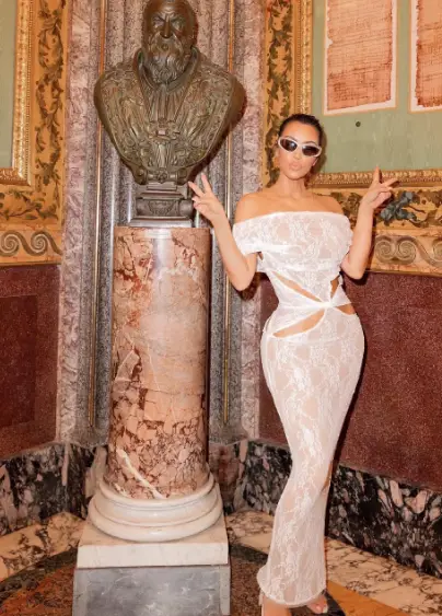 Kim Kardashian said she did cover up for parts of the tour (Instagram/@kimkardashian)