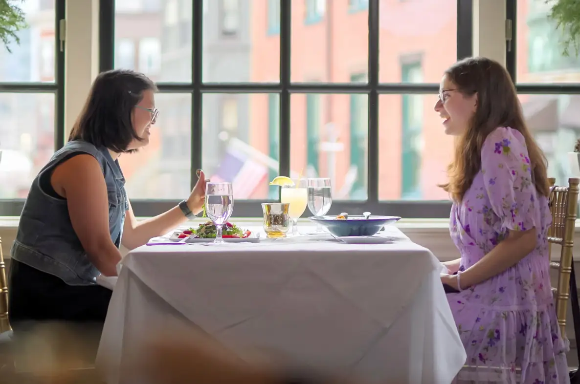 Pari Kim and Tina Zhu Xi Caruso met on season three of the Netflix show (Netflix)