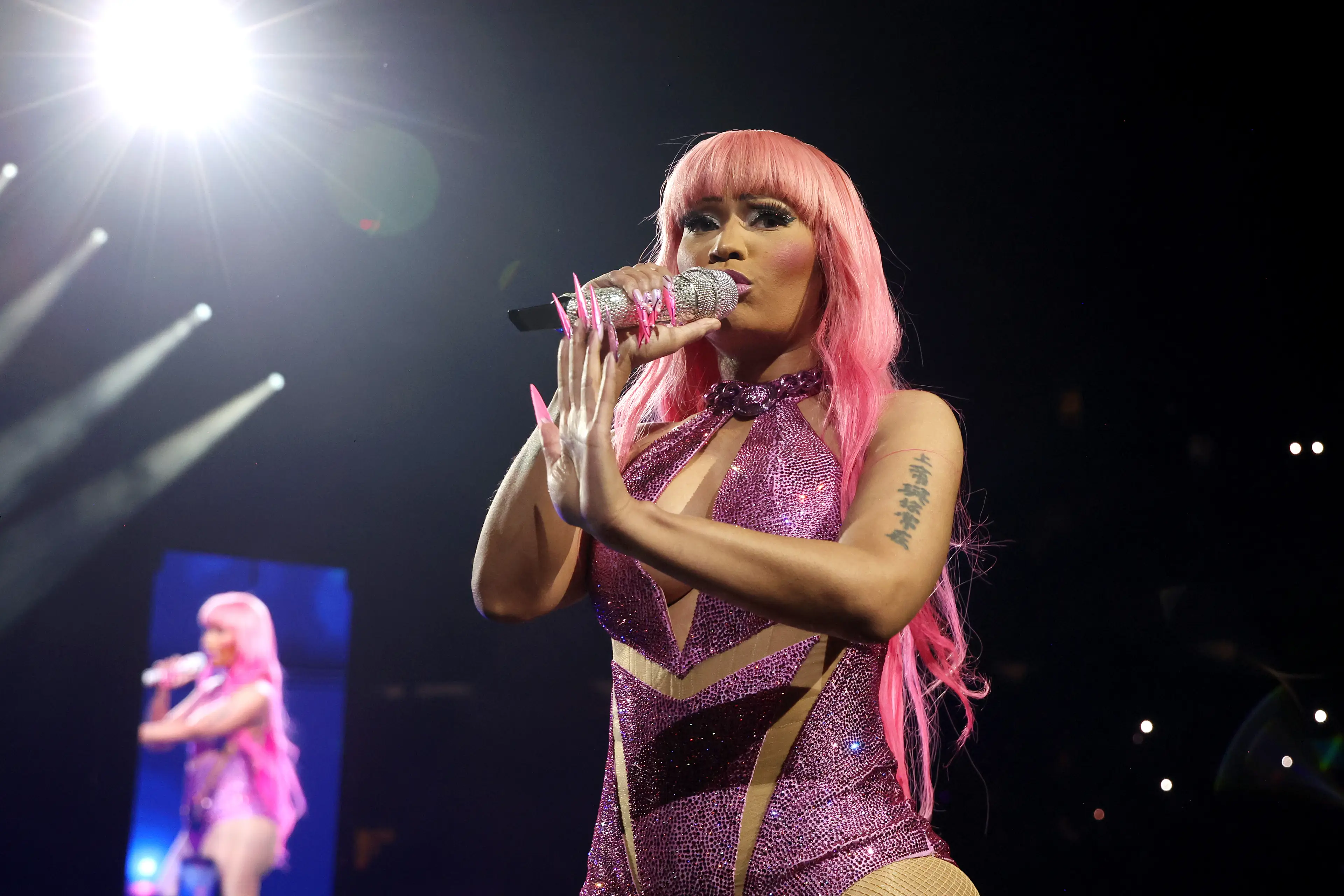 Fans have said Minaj showed up almost 2 hours late and gave a brief performance.(Kevin Mazur/Getty Images for Live Nation)