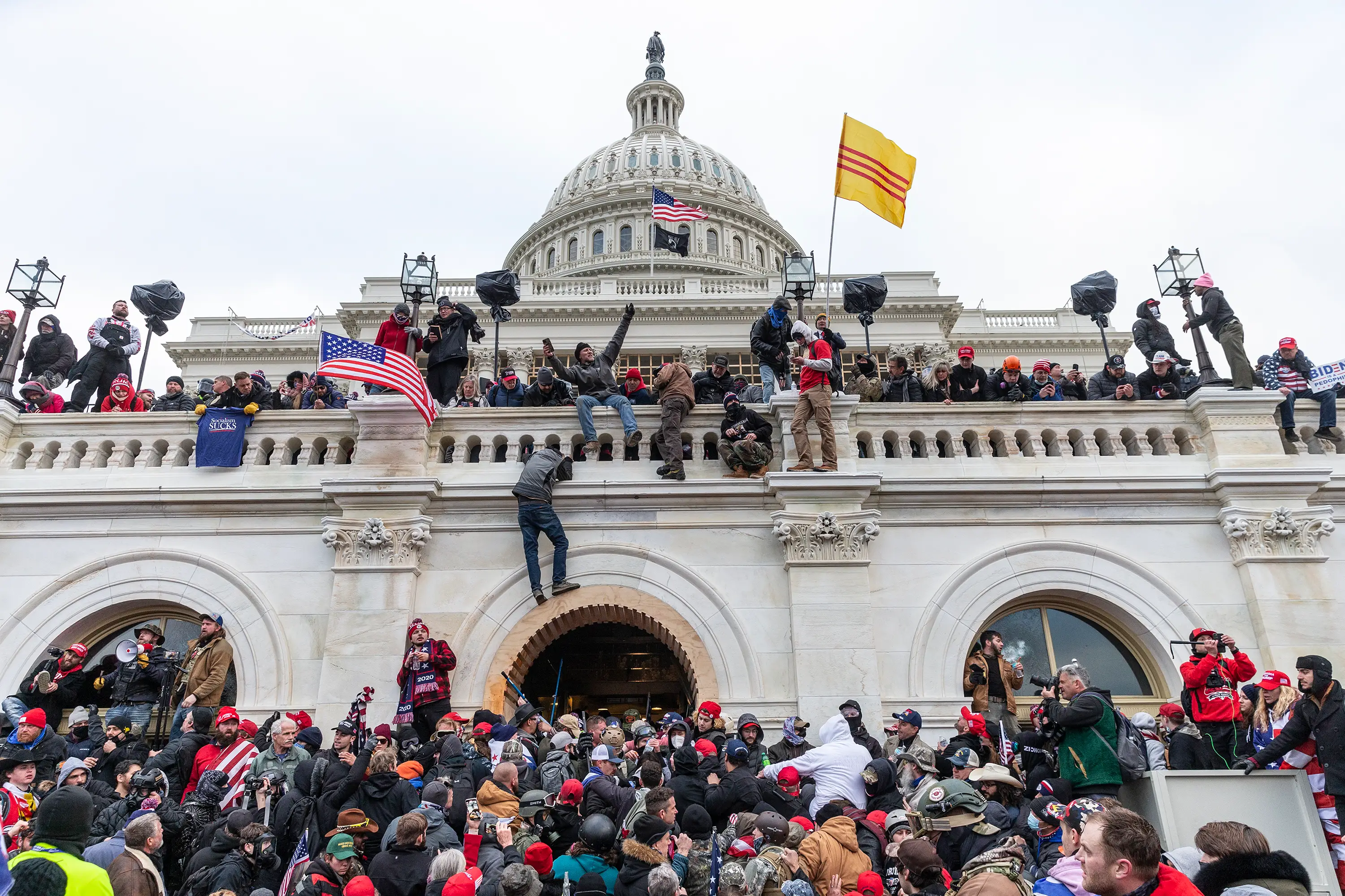 More than 1,500 people went on the charged in relation to the 2021 Captiol riots (Lev Radin/Pacific Press/LightRocket via Getty Images) 