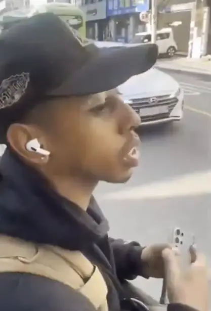 Johnny Somali was punched for his antics (X/@royal_bobby24)