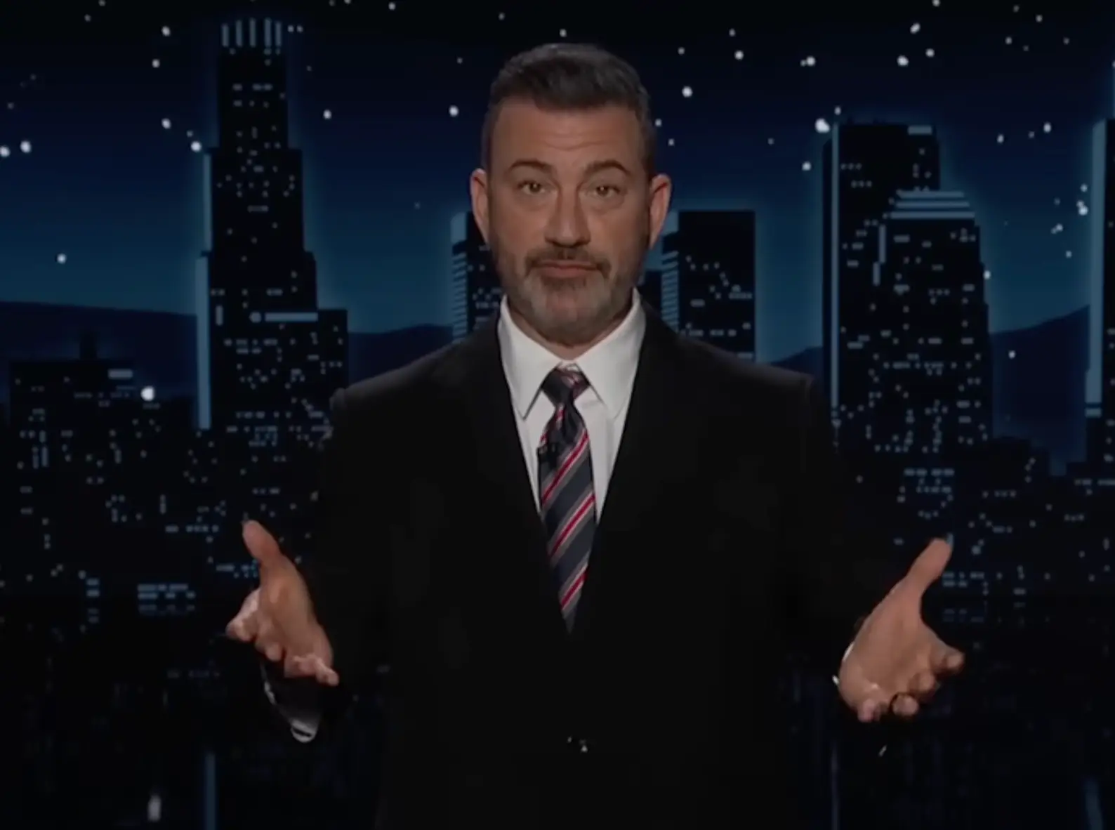 The comedian didn't hold back as he mocked Trump in his return show (YouTube/Jimmy Kimmel Live!)