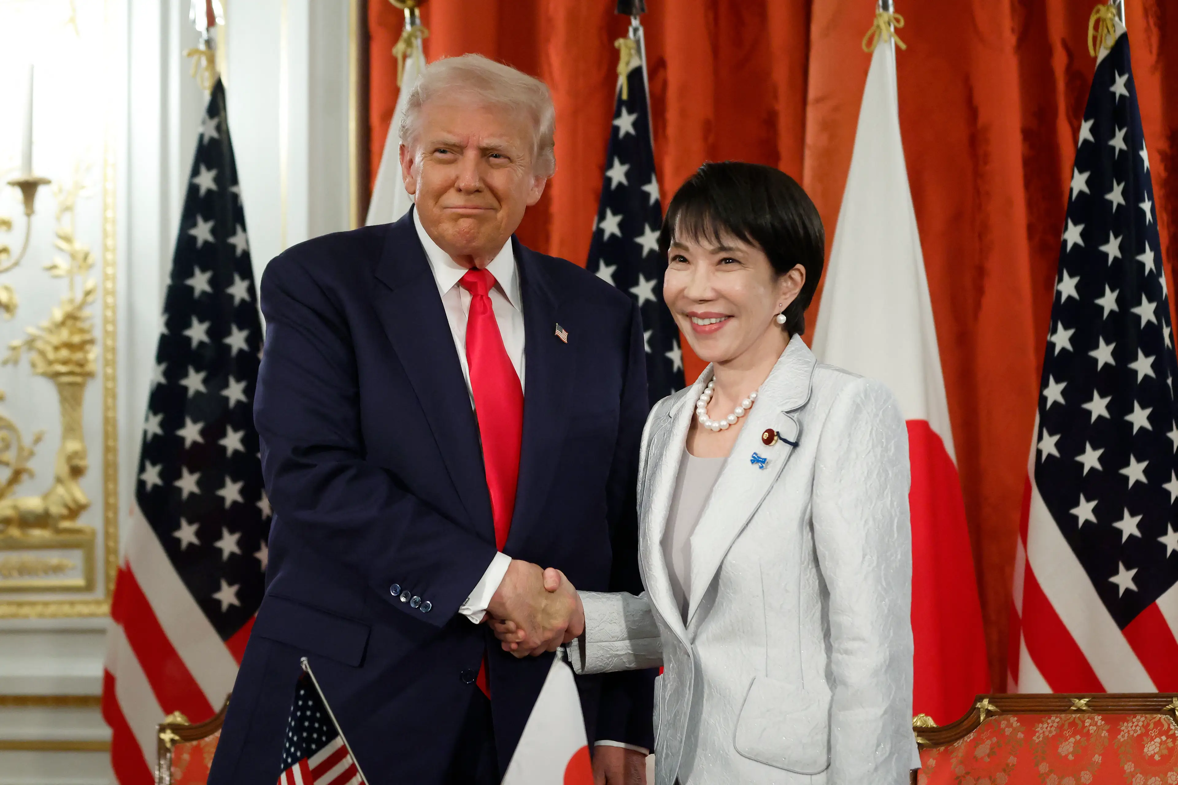 The pair previously met last October during Trump's visit to Japan (KIYOSHI OTA/POOL/AFP via Getty Images)