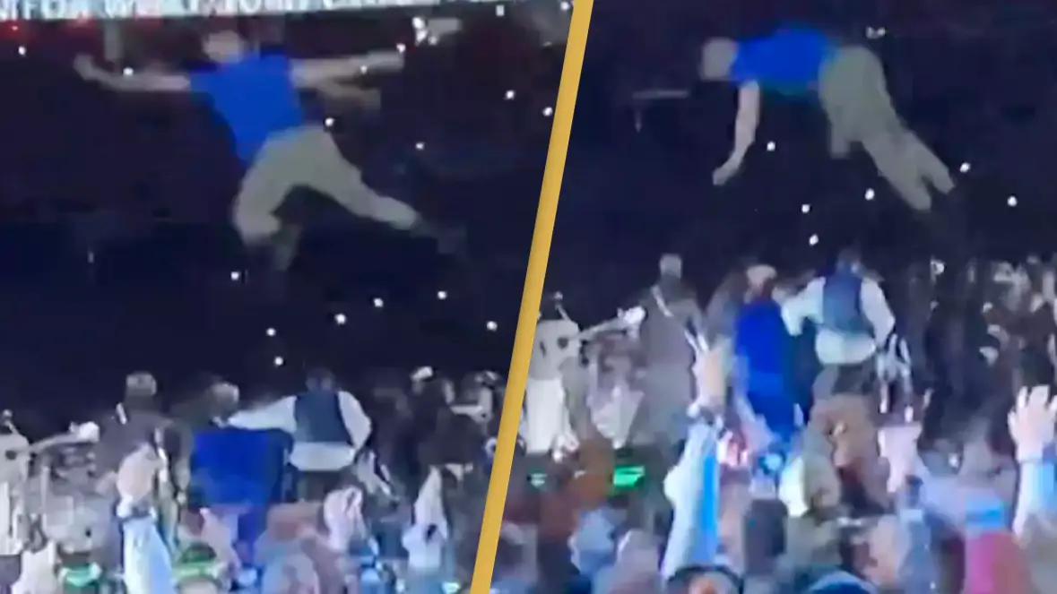 Super Bowl viewers concerned for fan after he gets thrown through the air during Usher’s halftime show