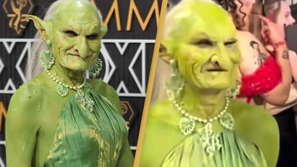 Identity of mysterious green goblin baffling Emmys viewers revealed
