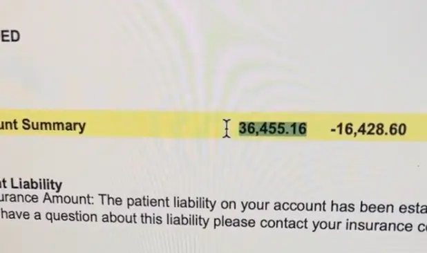 Insurance thankfully covered much of the bill (Instagram/@linguamarina)