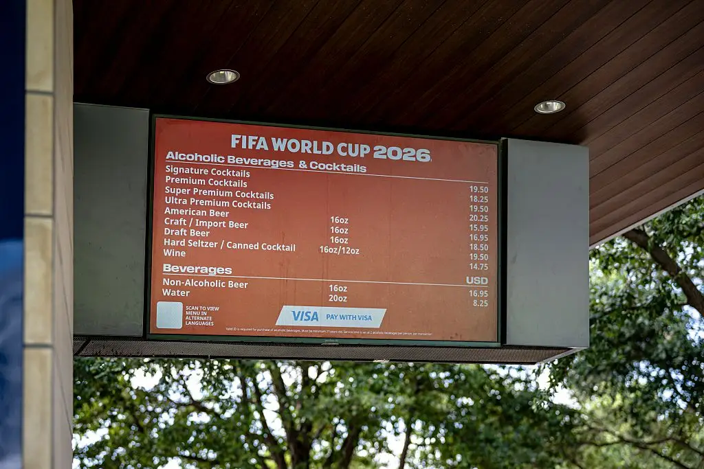 A small beer will cost you $16.95 at this year's World Cup (Photo by Stefan Koops/EYE4IMAGES/NurPhoto via Getty Images)