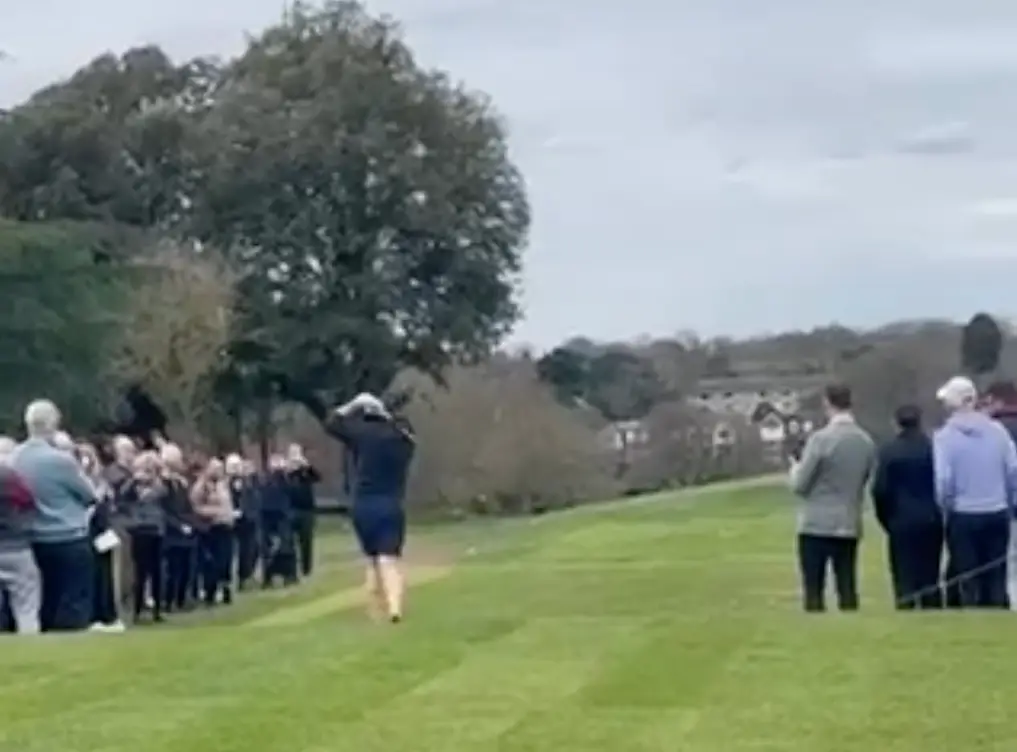 He held the pose afterwards.