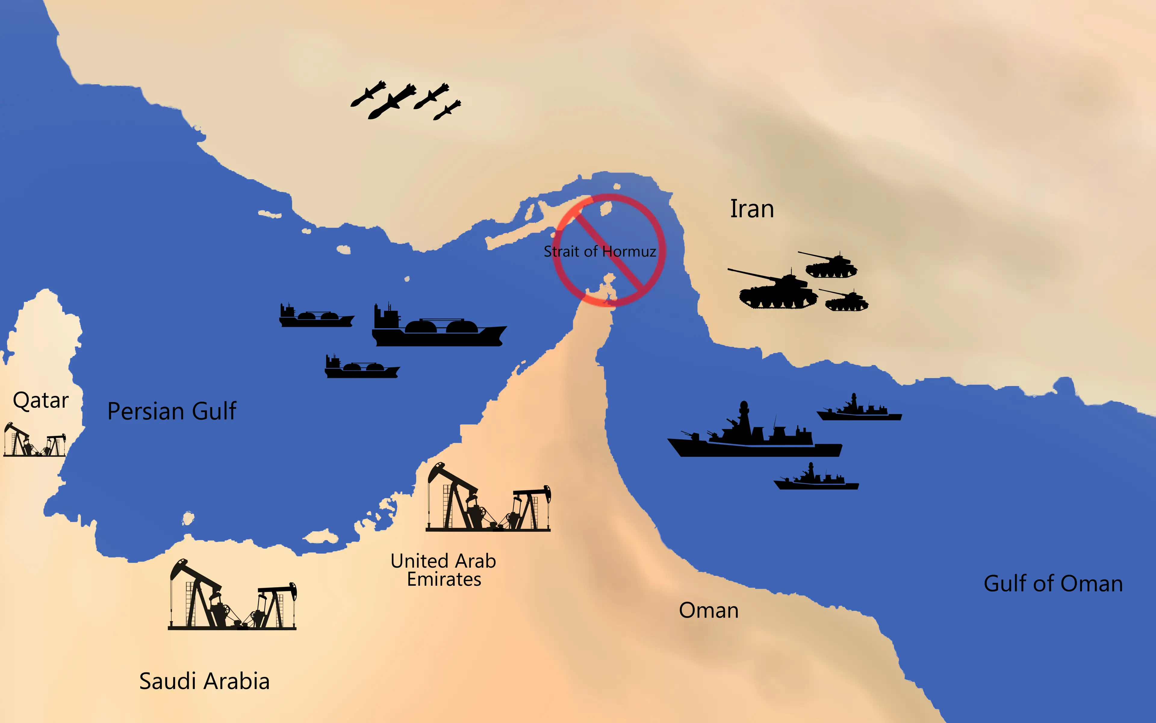 The Strait of Hormuz is off limits for many ships (Getty)