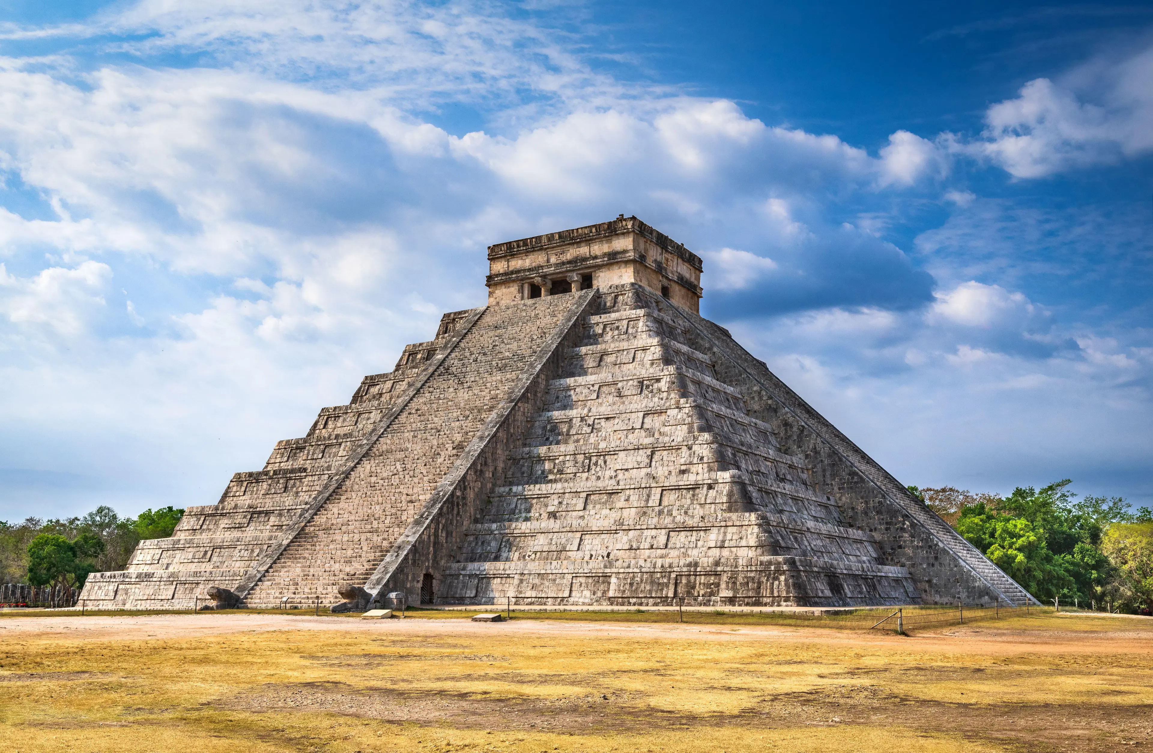 The Temple of Kukulcan in Chichen Itza.