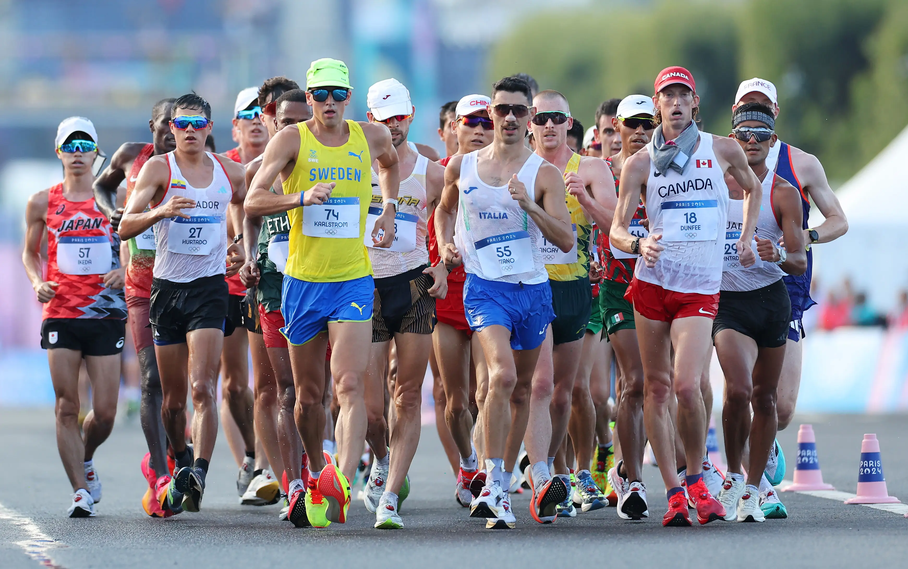 Some people suggested the athletes were running rather than walking. (Luke Hales/Getty Images)