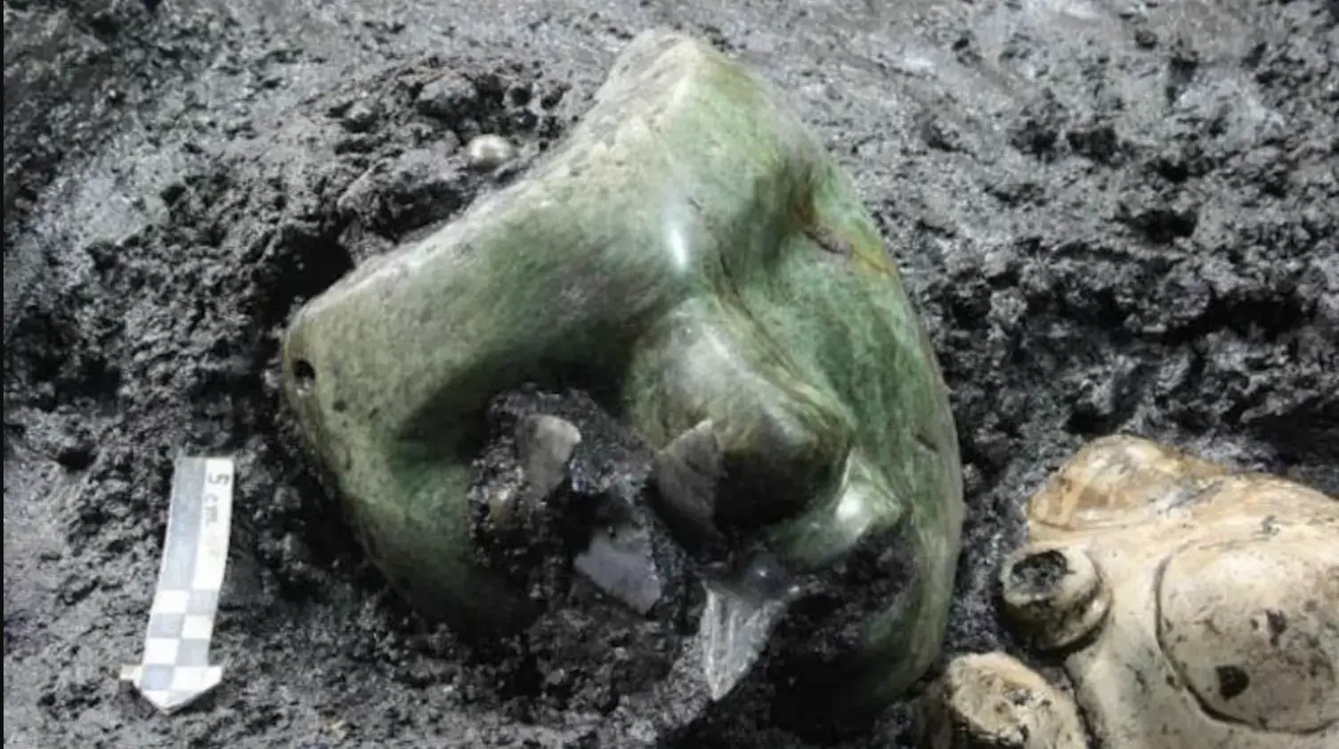 This mask was found inside an ancient temple (