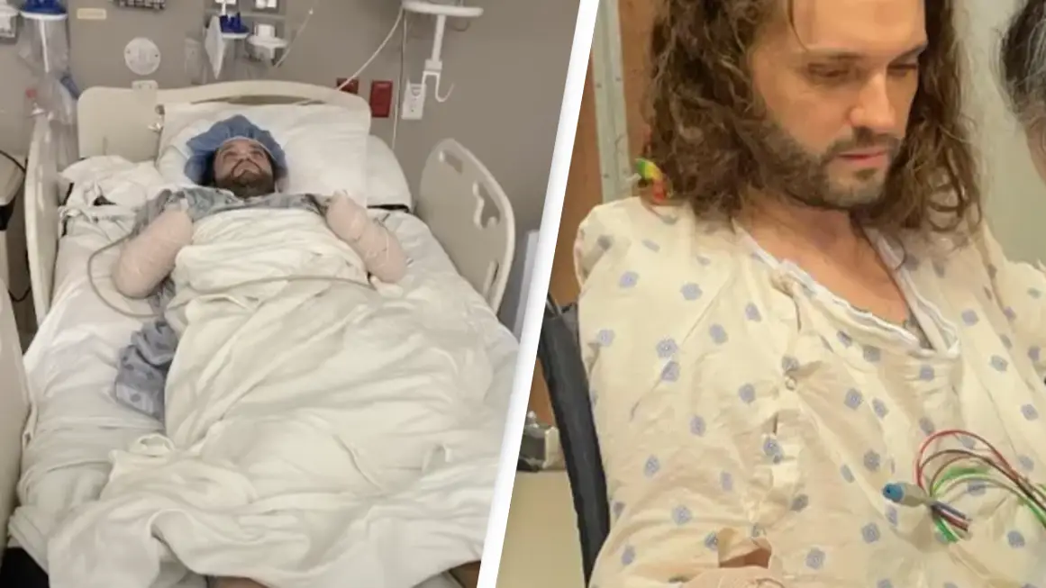 Man lost both hands up to his forearms and was left fighting for life after being bitten by flea