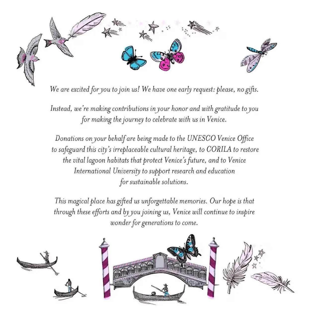 People online were less than impressed about the look of the wedding invite (ABC News)