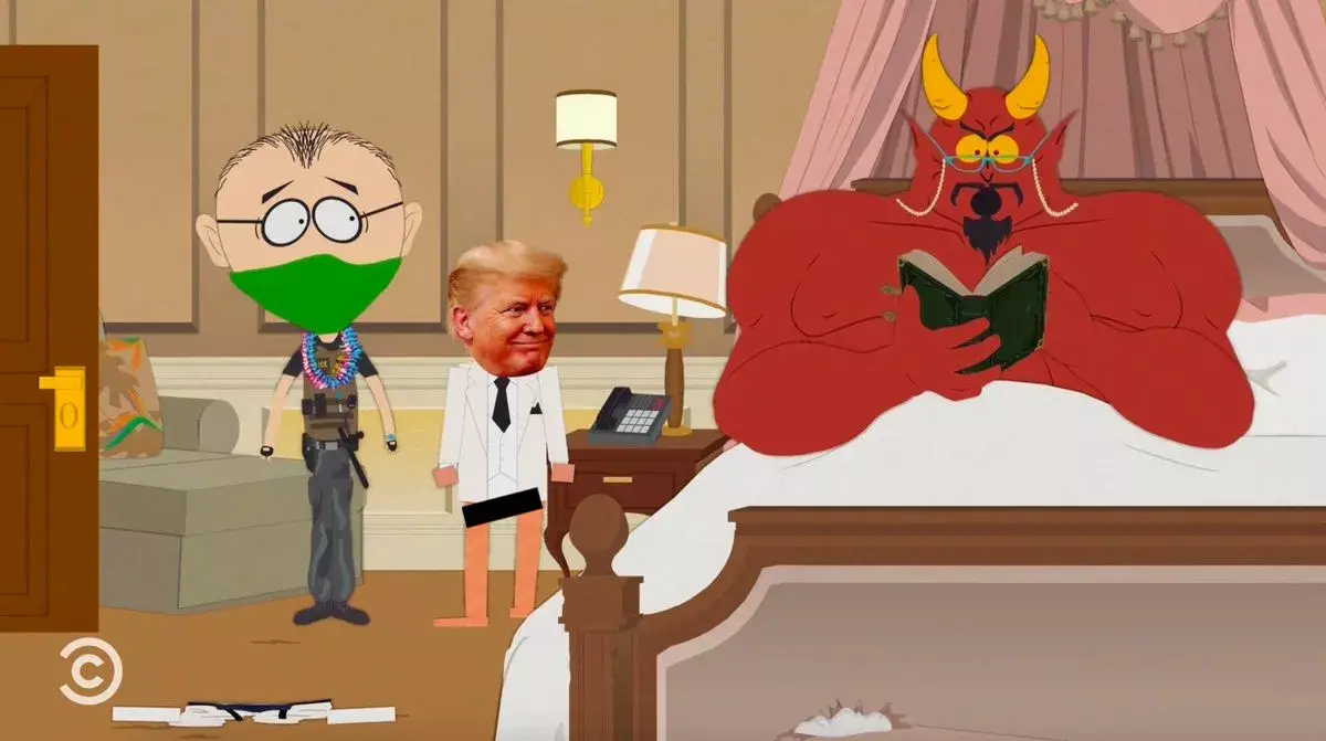 Donald Trump was the butt of many jokes (Paramount+)