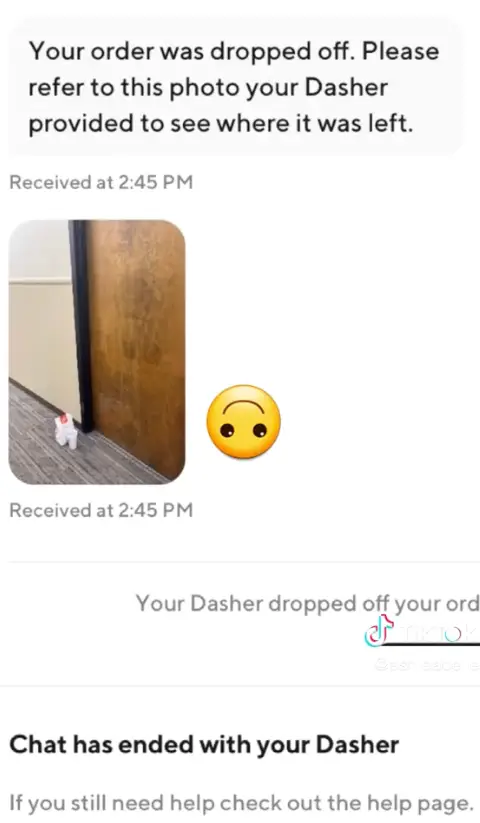 The driver claimed the food had been delivered.