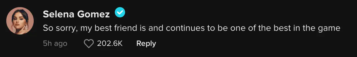 Selena Gomez rushed to Taylor Swift's defence.