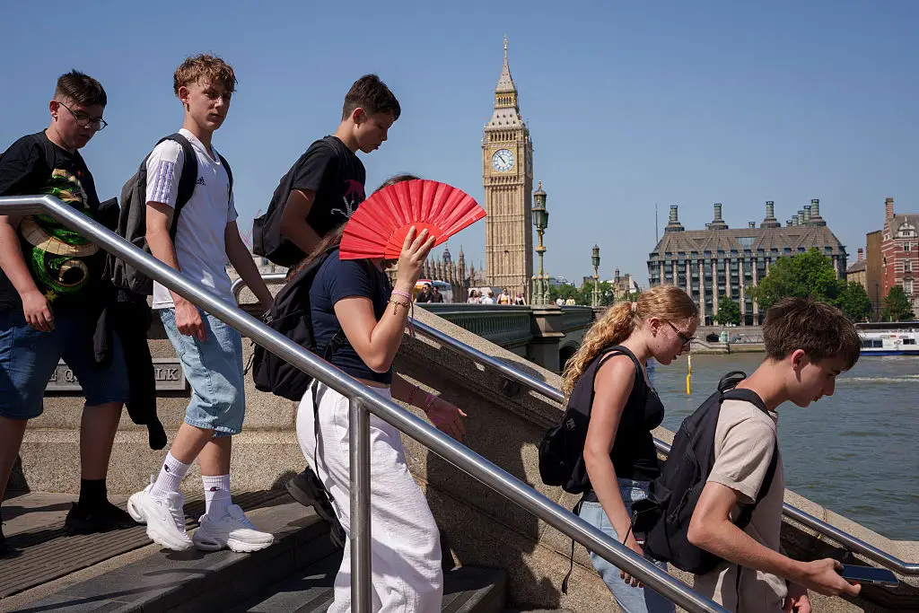 Temperatures in London could reach as high as 40 degrees Celsius, according to experts. (Richard Baker / In Pictures via Getty Images)