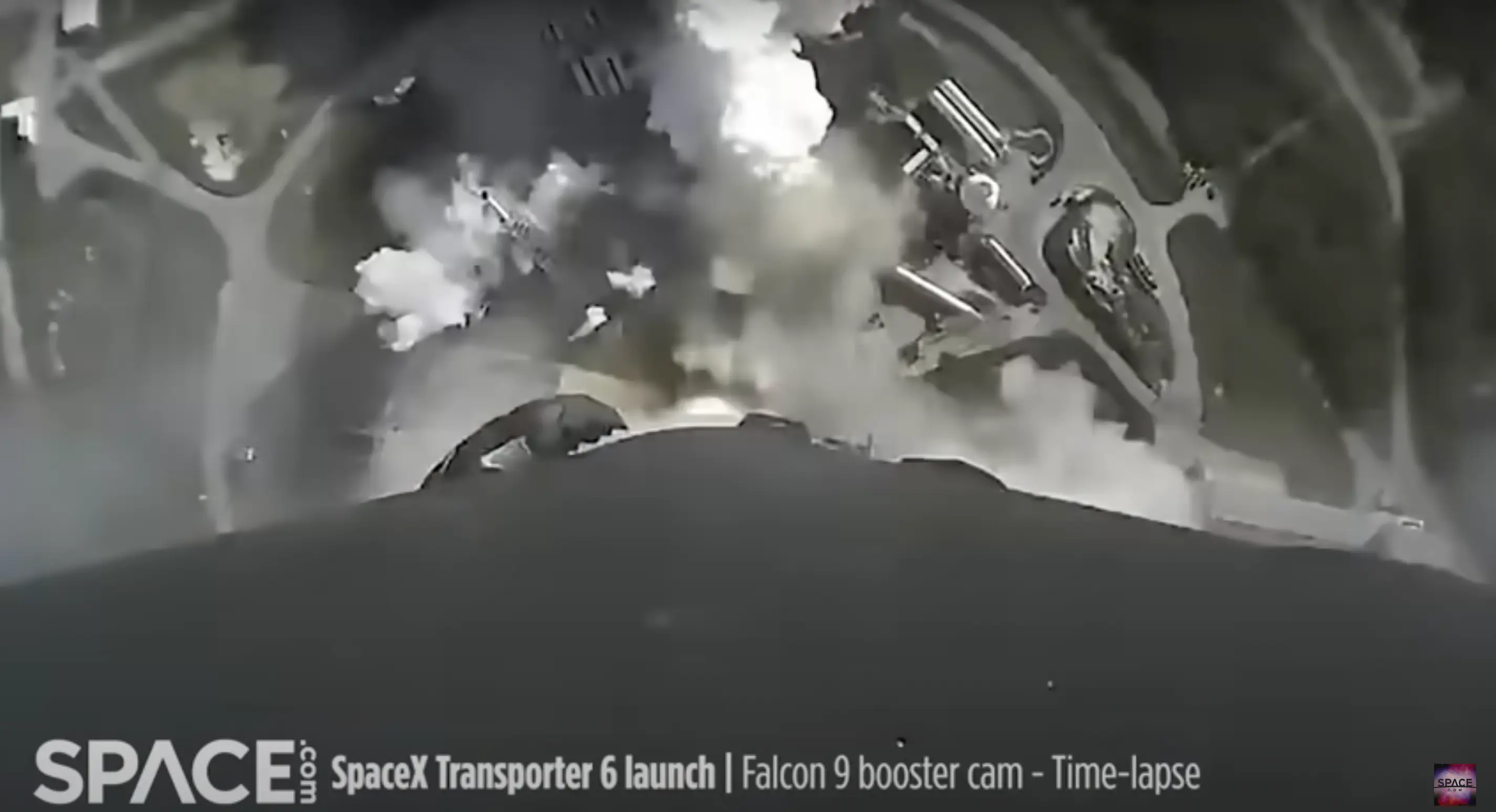 The footage shows the spacecraft setting off from Florida in January 2022.