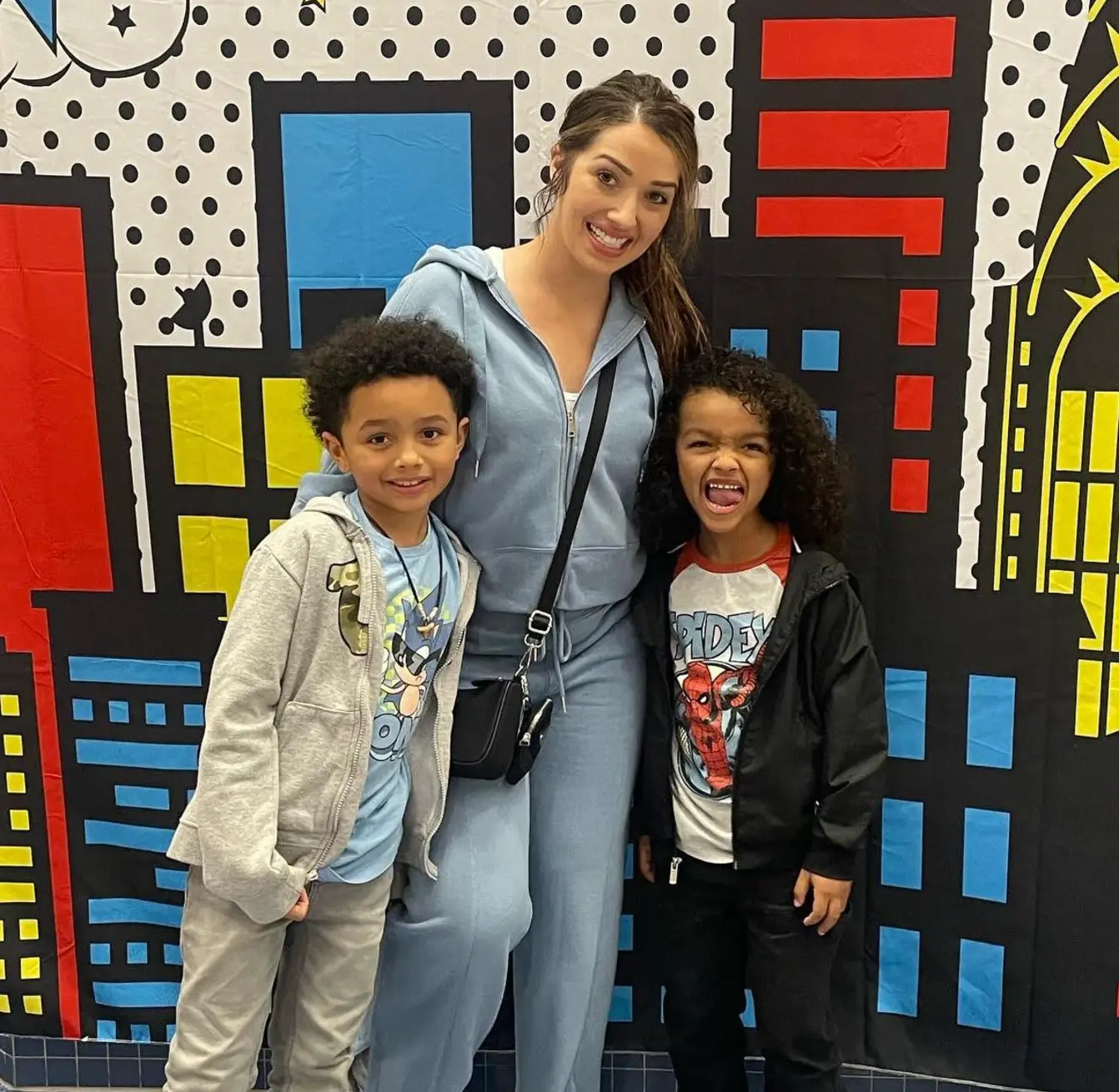 Tiffanie Lucas seen with her sons Maurice and Jayden (Celine Tiffanie Ann/Facebook)