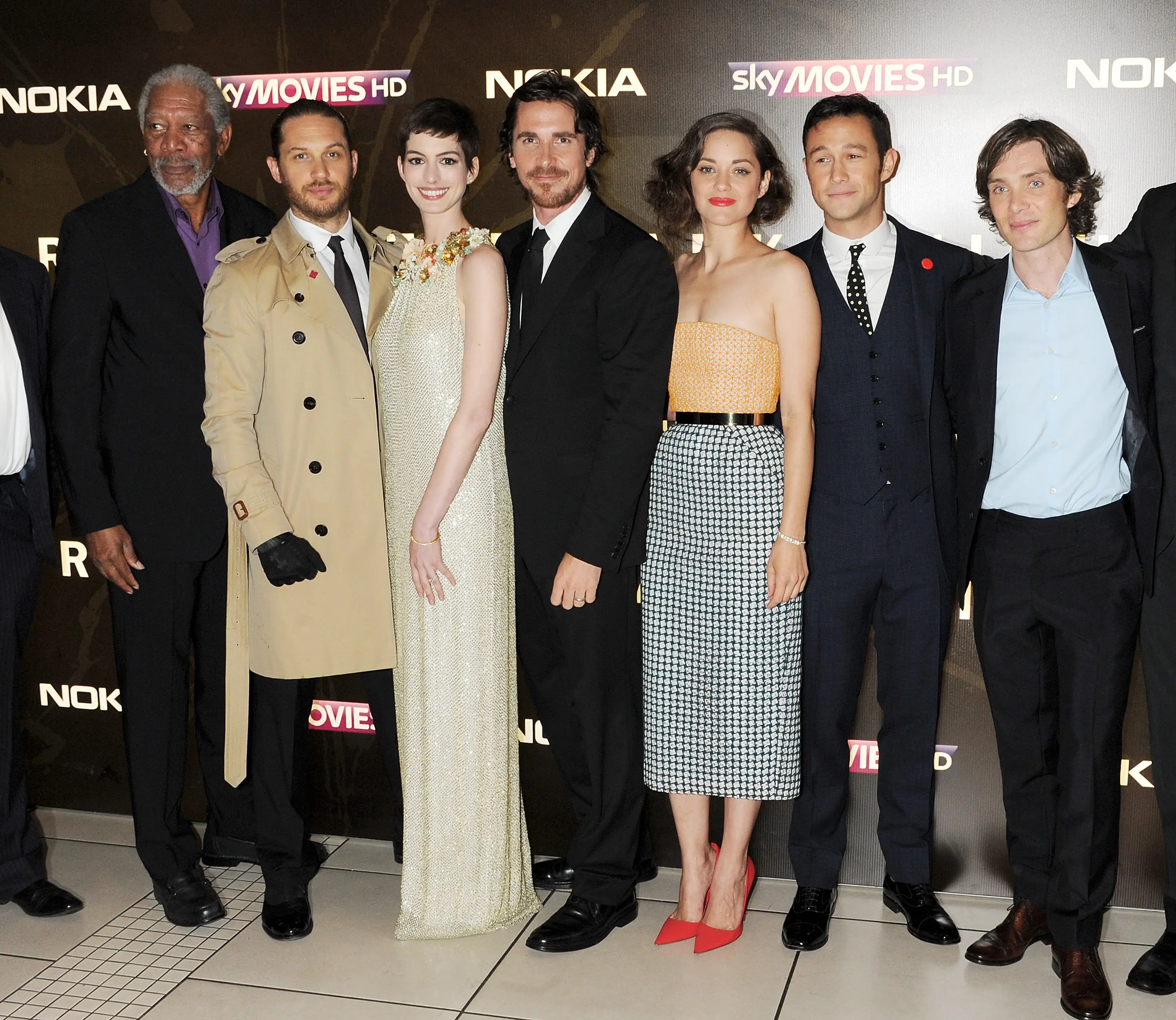 Part of the cast of The Dark Knight Rises. (Dave M. Benett/WireImage)