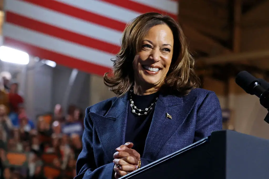 Voters have flocked to the polling stations across the US today to primarily either pledge for Kamala Harris or Donald Trump (JEFF KOWALSKY/AFP via Getty Images)