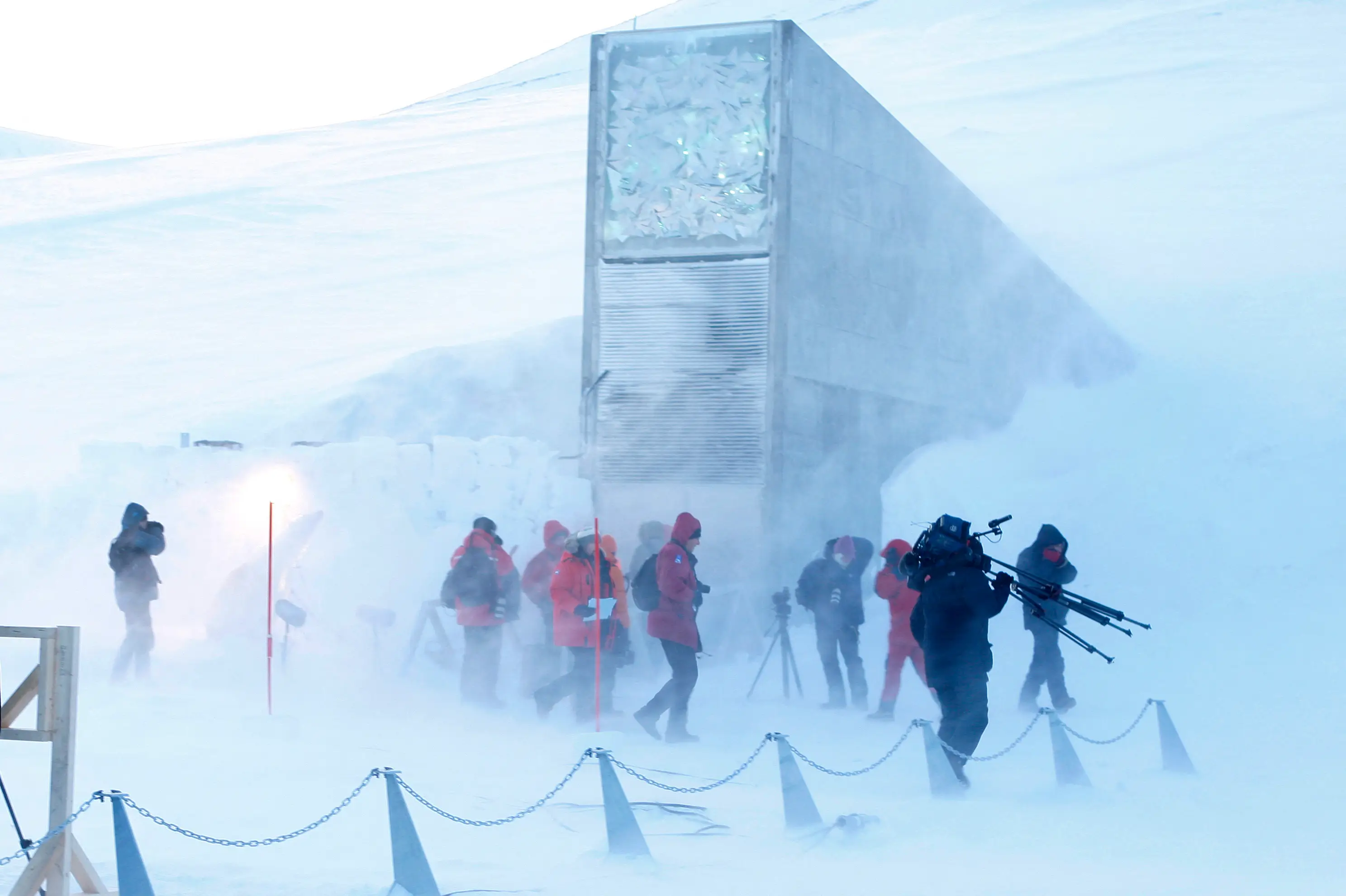 The Svalbard Global Seed Vault on the archipelago is surrounded by glaciers and frozen tundra.