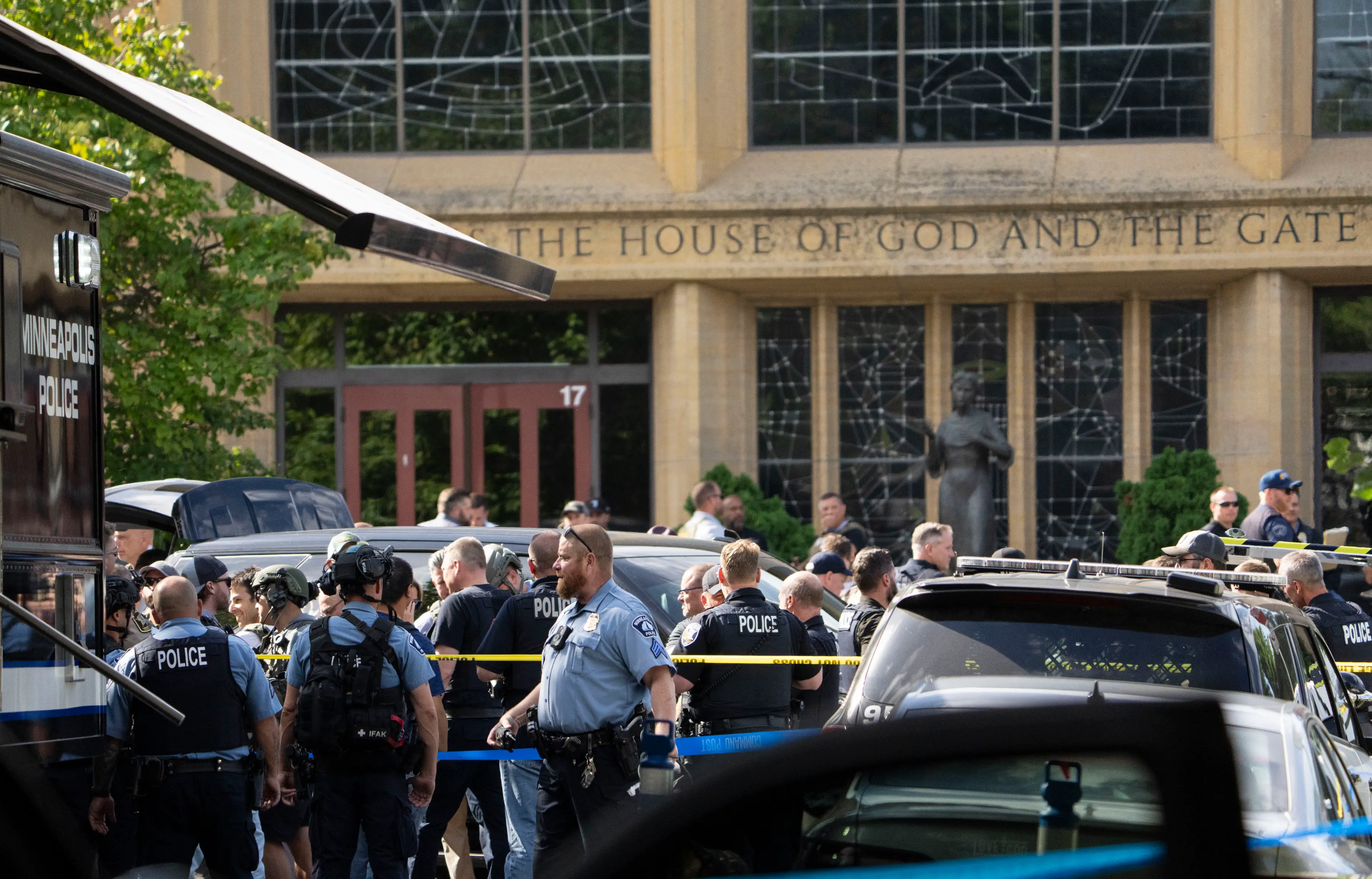 The shooting has sent shockwaves across a local community (Renee Jones Schneider/The Minnesota Star Tribune via Getty Images)