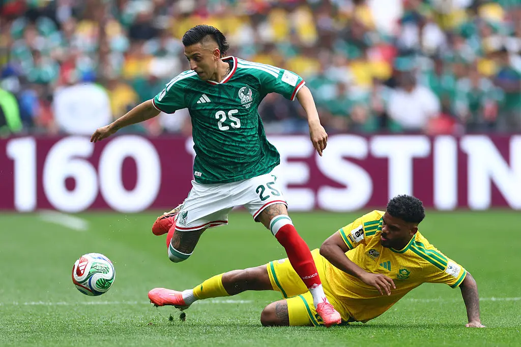 The drama on the pitch risked being upstaged by ads during the Mexico vs South Africa game (Chris Brunskill/Fantasista/Getty Images)