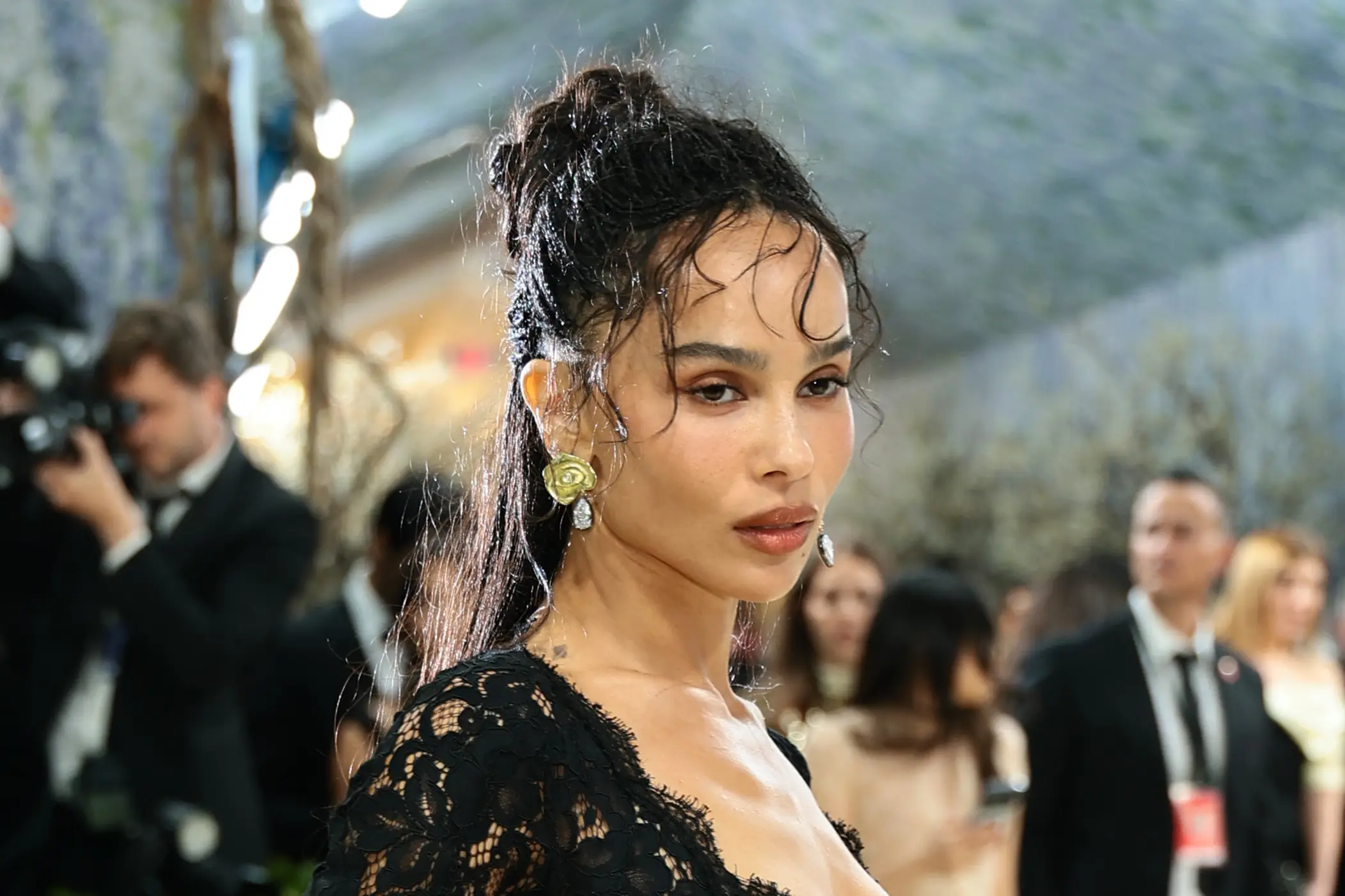 The account made comments about Zoë Kravitz's recent engagement (Dimitrios Kambouris/Getty Images for The Met Museum/Vogue)