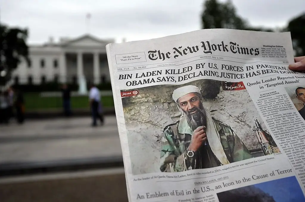 Bin Laden's death made headlines around the world ((Photo credit should read JEWEL SAMAD/AFP via Getty Images)