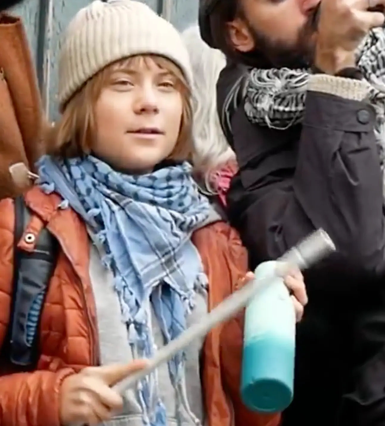 Greta was spotted protesting in Venice over the weekend (Extinction Rebellion Italia/X)