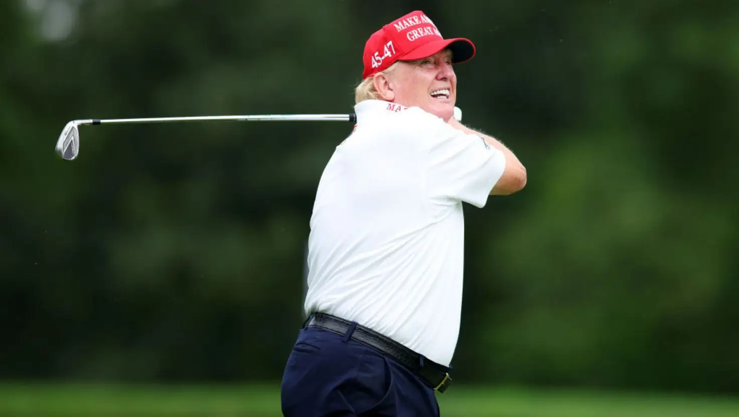 President Donald Trump has already completed 13 rounds of golf since returning to office (Mike Stobe/Getty Images)