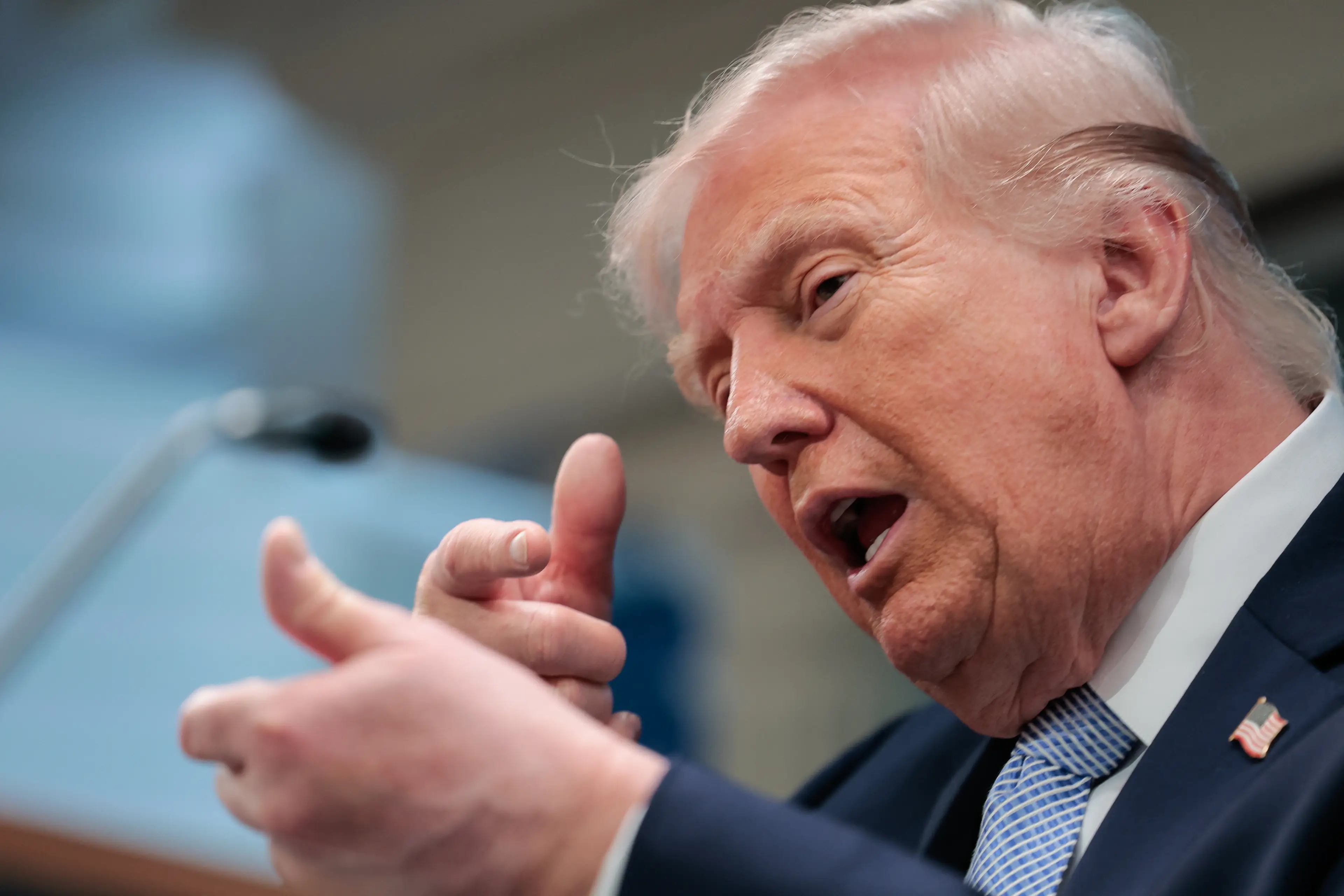 President Trump threatened to end Iran's 'whole civilization' if it did not agree to his demands (Kent Nishimura / AFP via Getty Images)