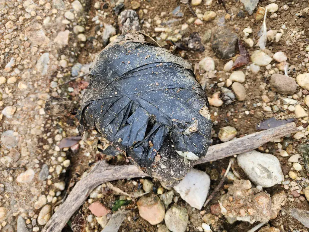 Chris Sammon happened across a bundle tightly wrapped in electrical tape (Chris Sammon)