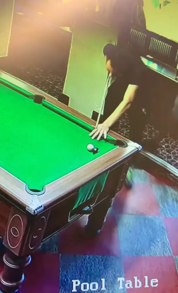 Potting the black ball looks pretty impossible from this angle (TikTok/ @luke23collins) 