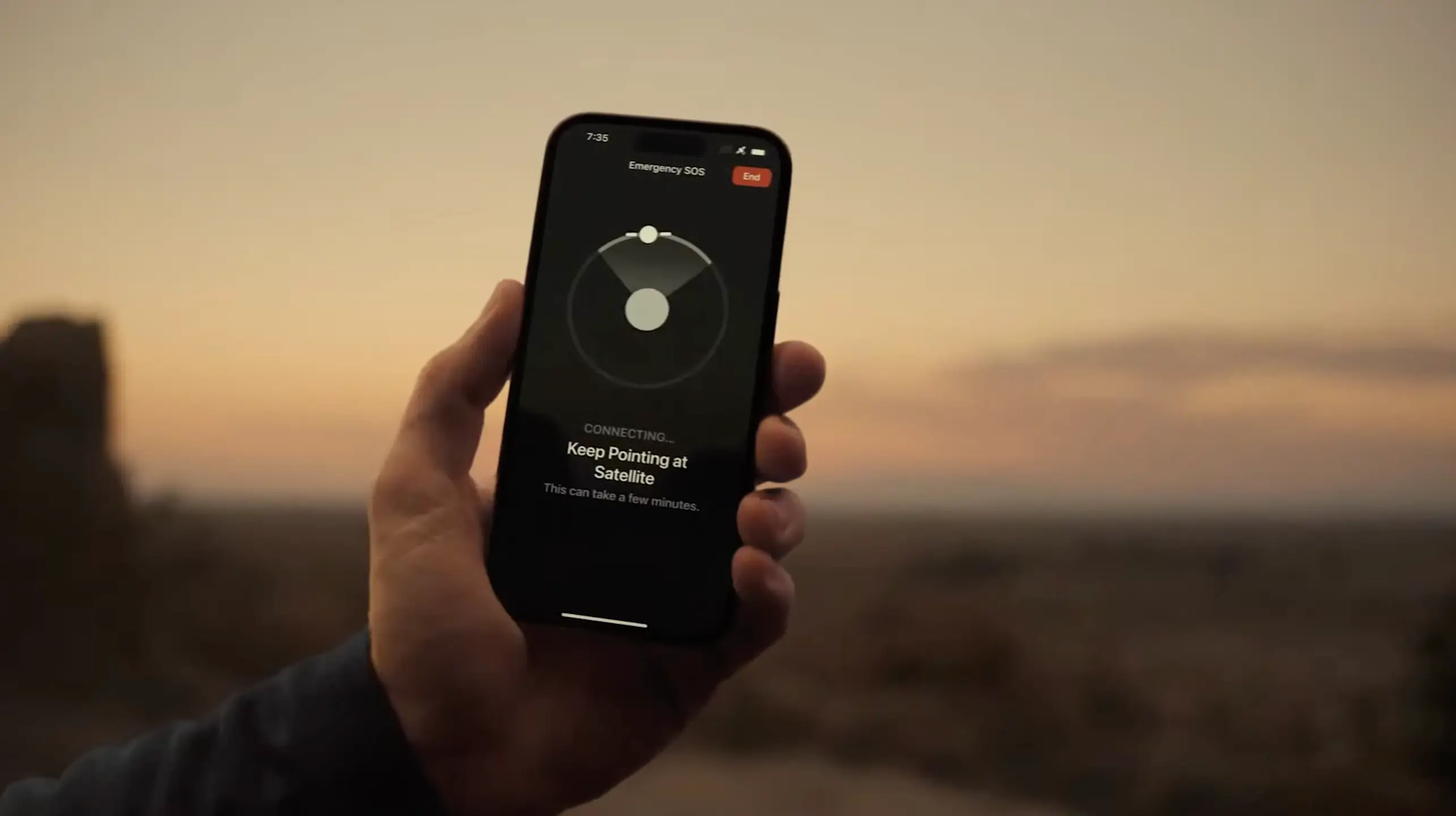 Emergency SOS via satellite |