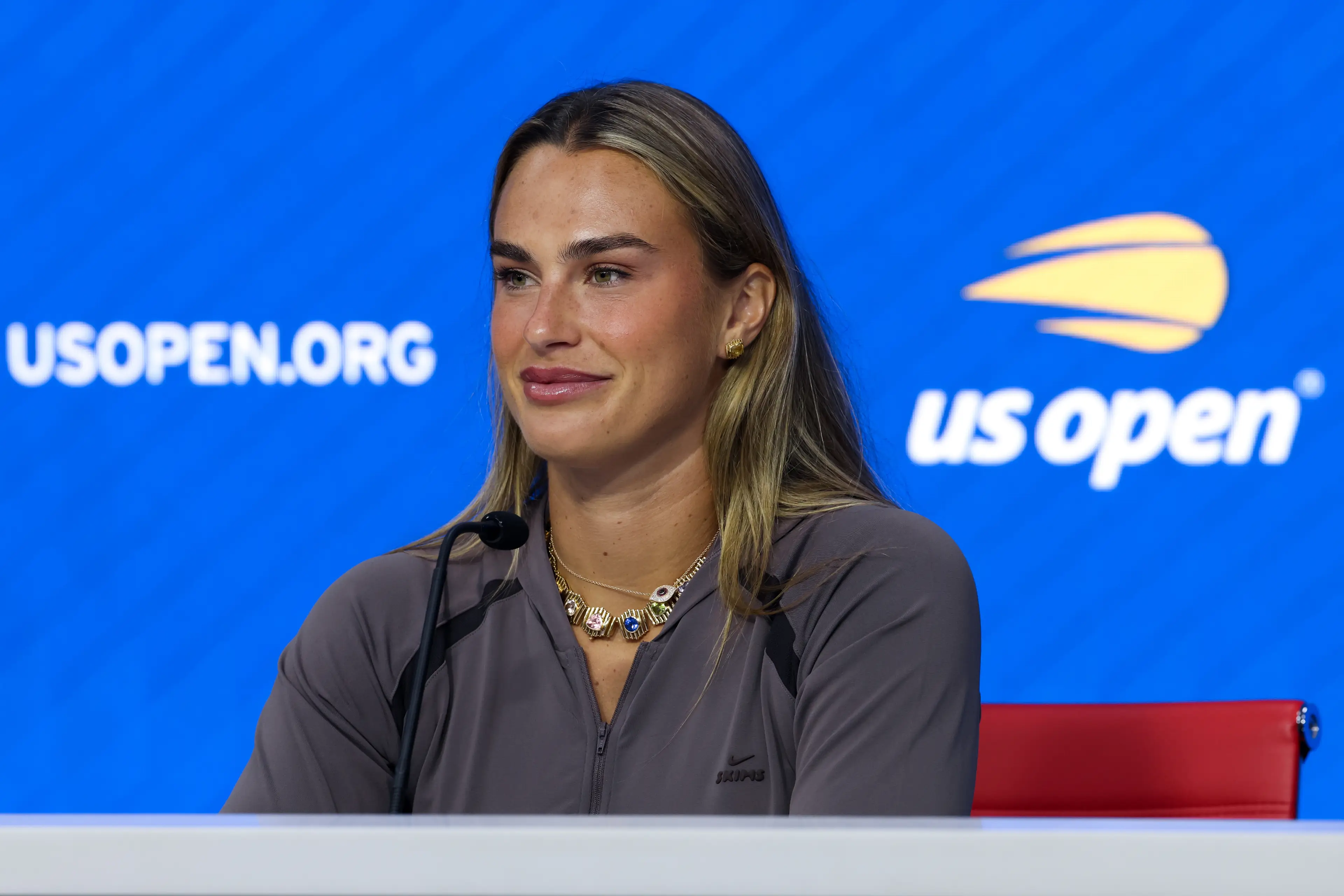 Sabalenka brushed off the backlash in an interview. (Caleb Bowlin/Getty Images)