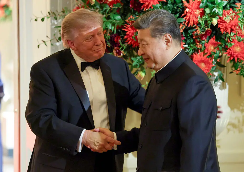 Trump hosted President Xi for a state visit (Photo by Kevin Dietsch/Getty Images)