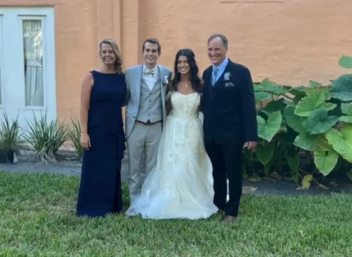 The couple tied the knot just days beforehand.