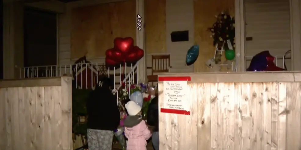 Locals have been paying tribute to the family.