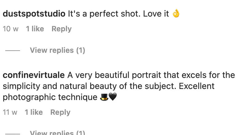 Instagram users praised Avery for the 'photos'.