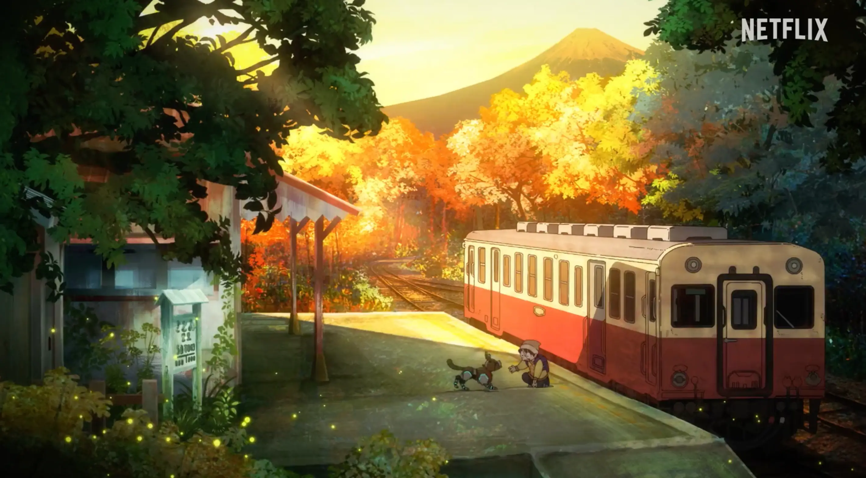 A scene in the anime short.